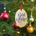 Girl Arise wooden magnet ornament