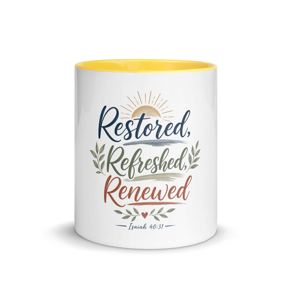 Restored Refreshed Renewed affirmation mug