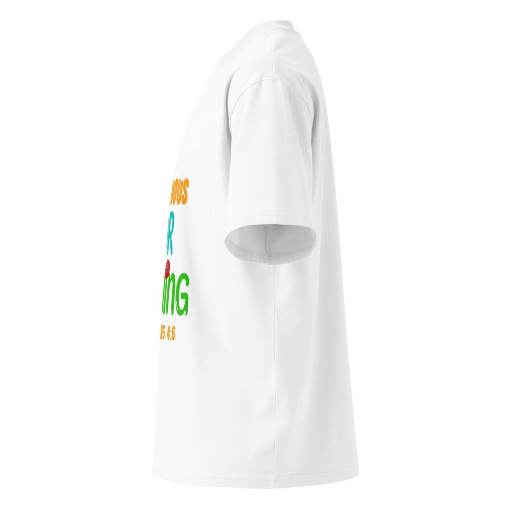 Be Anxious for Nothing tee - left side view