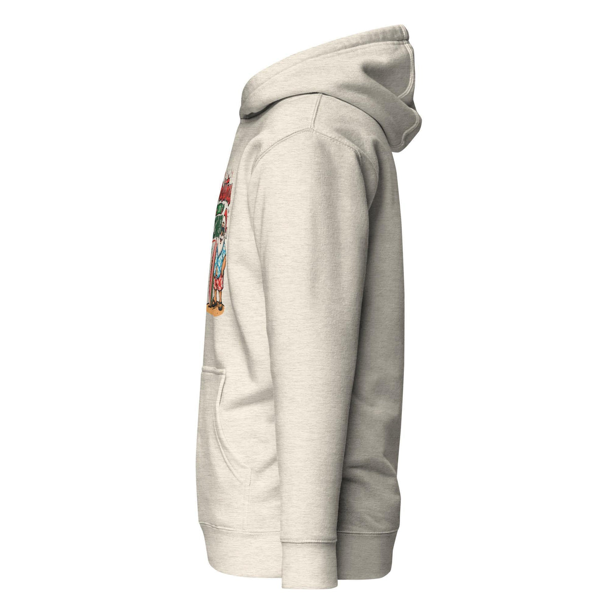 Christmas in December Santa surfer hoodie