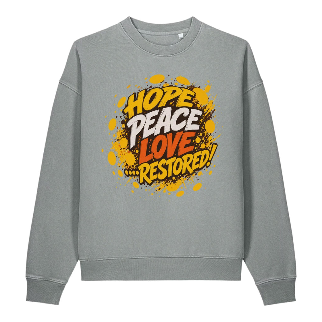 Hope Peace Love Restored vintage crewneck