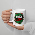 Peaces Love Restored ceramic coffee mug