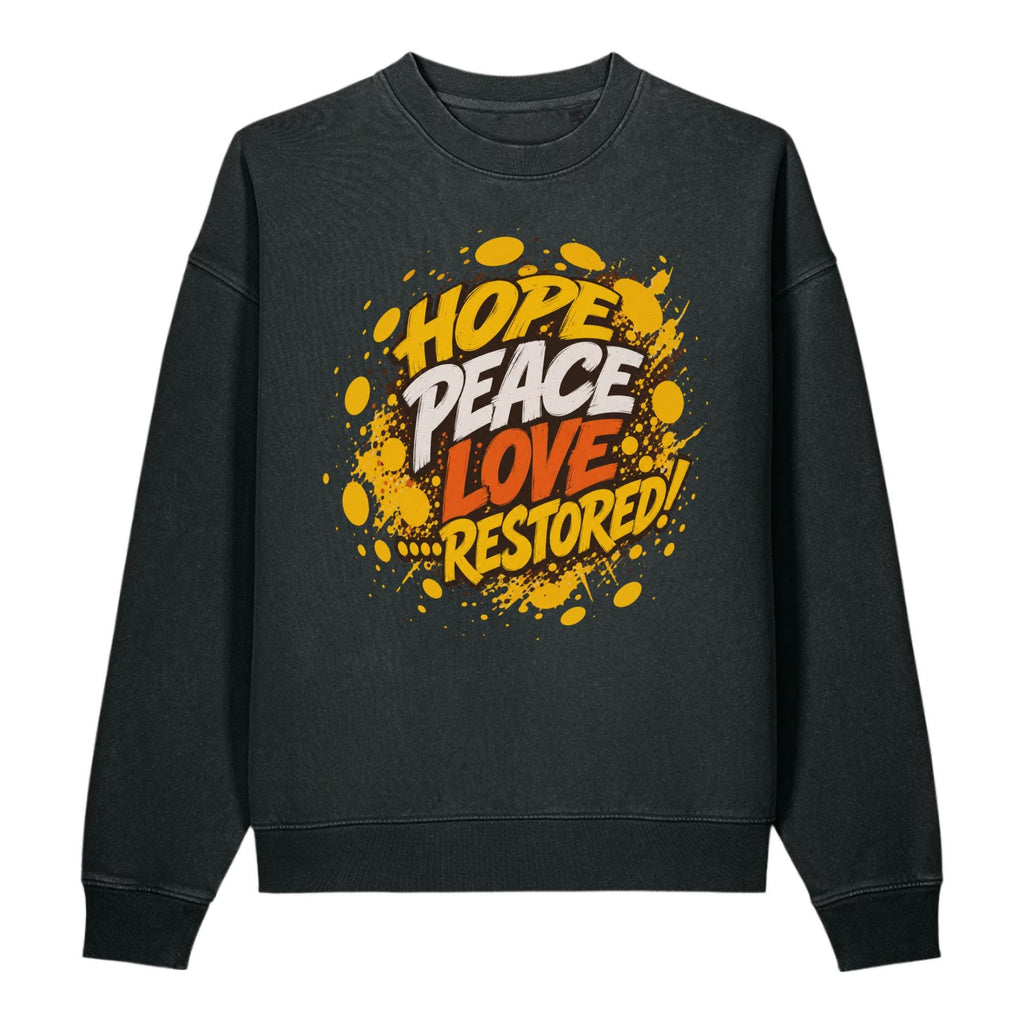 Hope Peace Love Restored vintage crewneck
