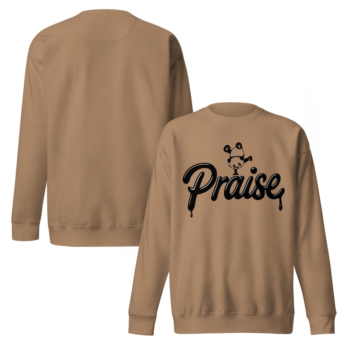 Praise crewneck sweatshirt - Latte front and back