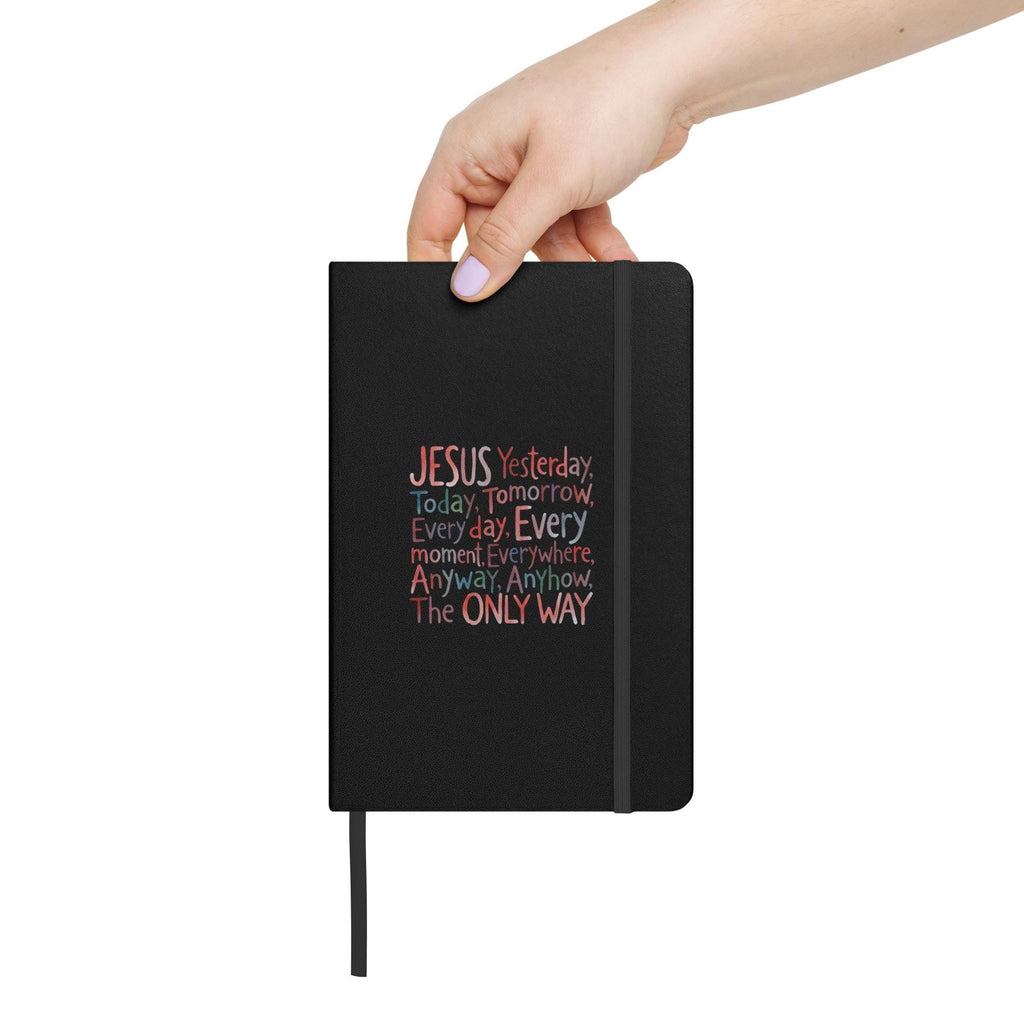 Jesus hardcover notebook - Black in hand