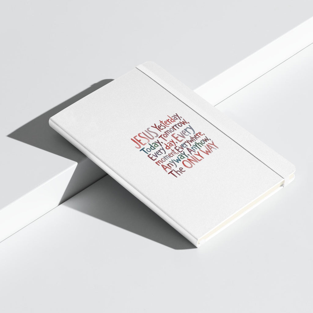 Jesus hardcover notebook - White angle
