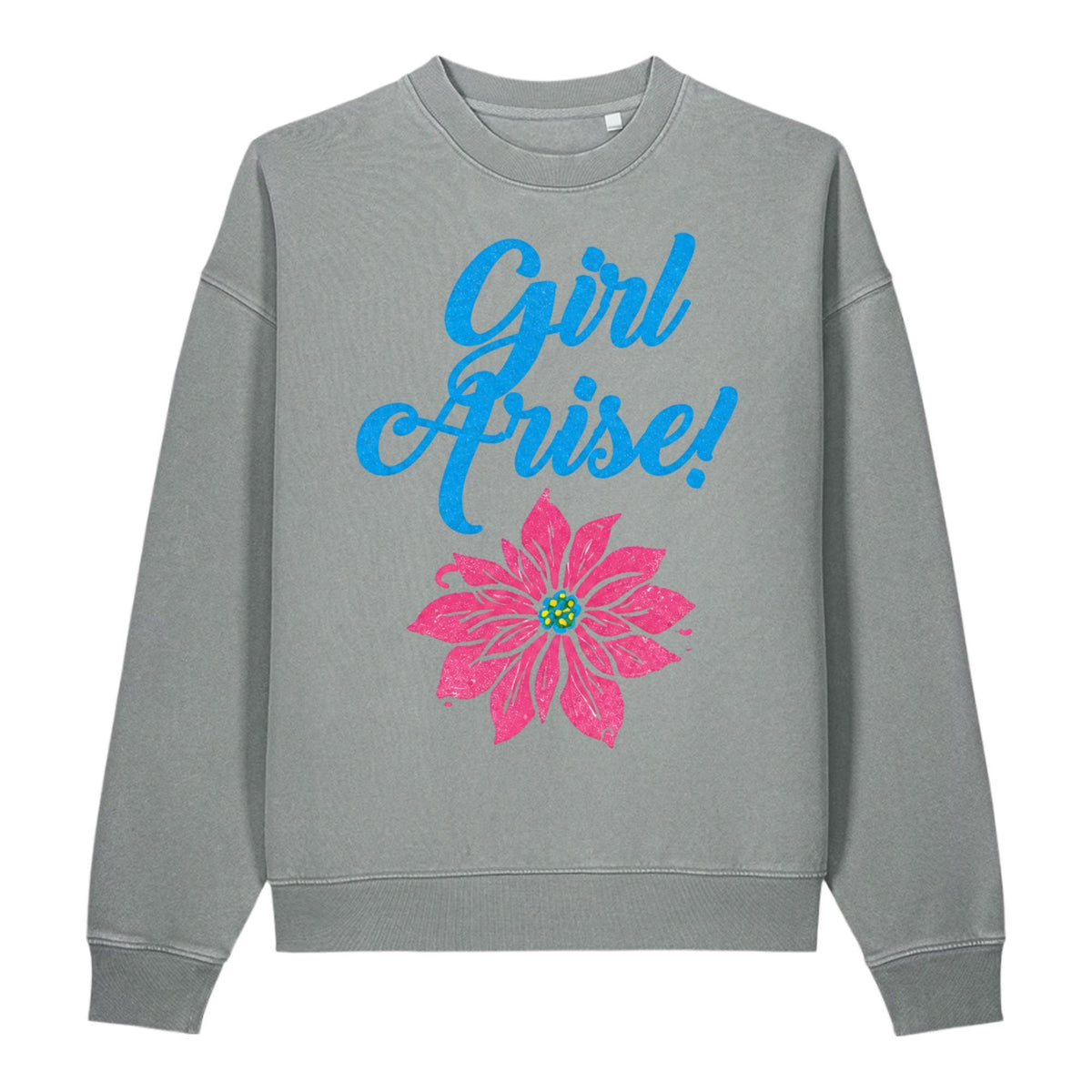 Girl Arise vintage crewneck - Misty Grey