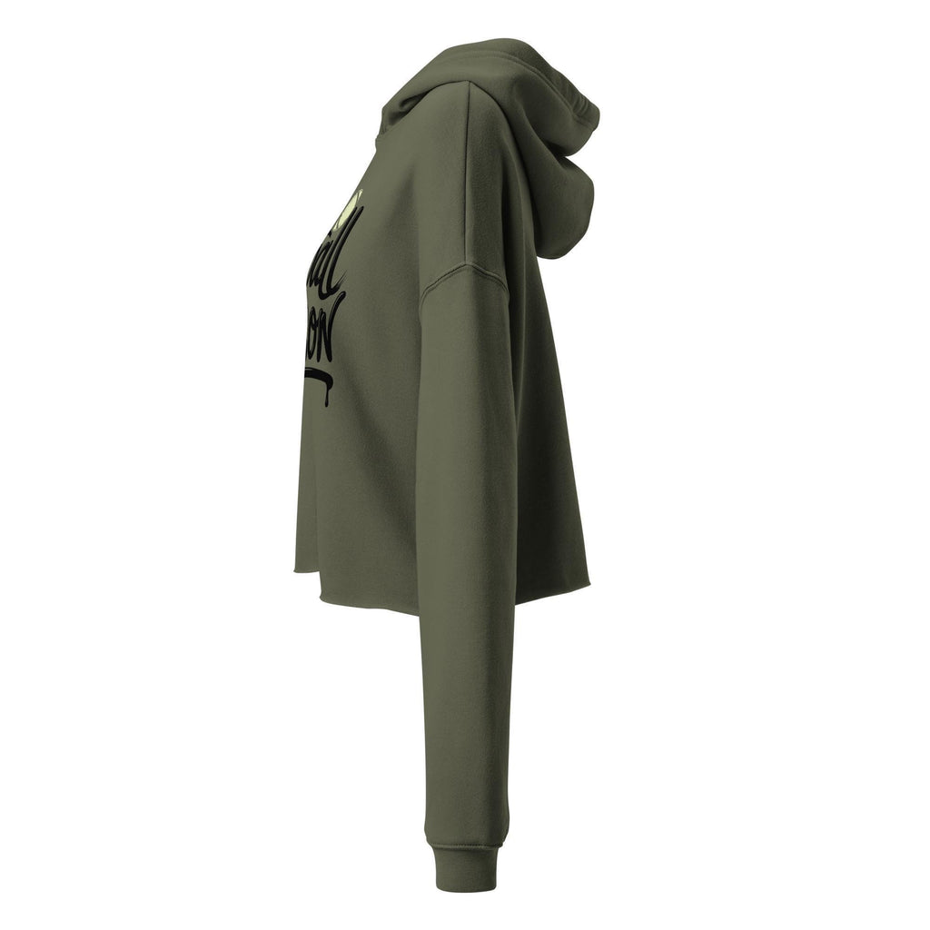 Cropped hoodie side - Military Green