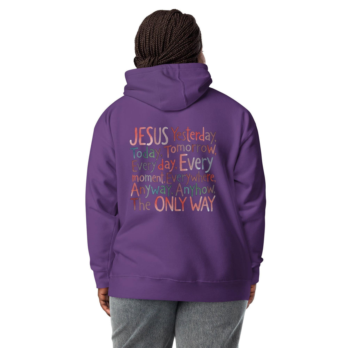 Jesus hoodie - Purple model