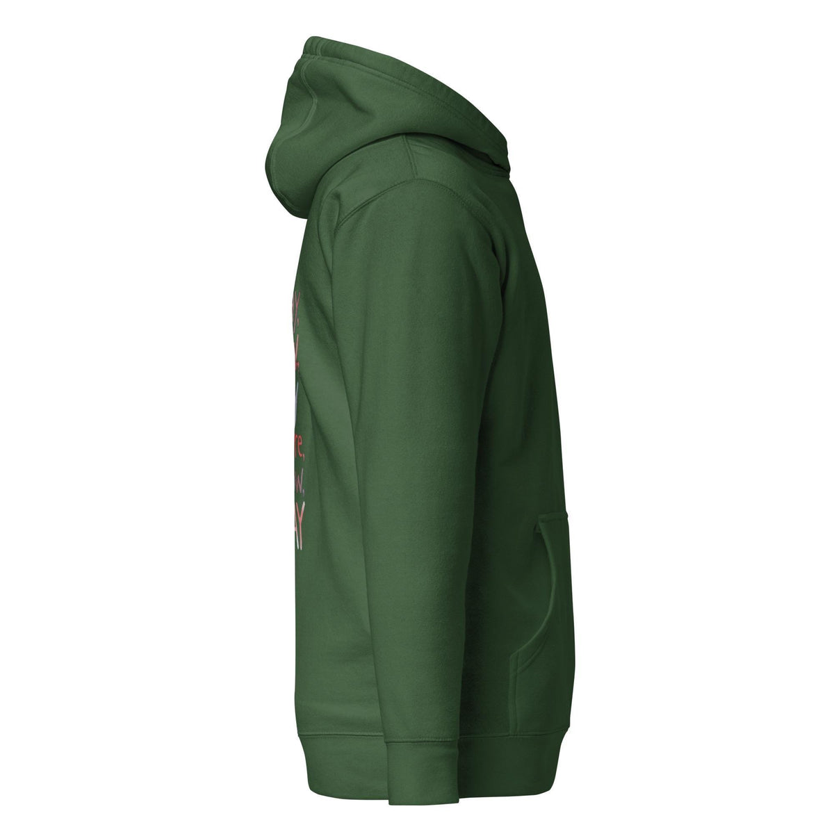 Jesus hoodie - Forest Green side view