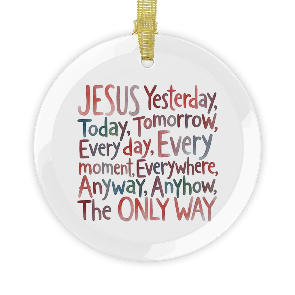 Jesus glass Christmas ornament