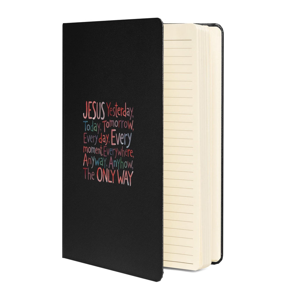Jesus hardcover notebook - Black open