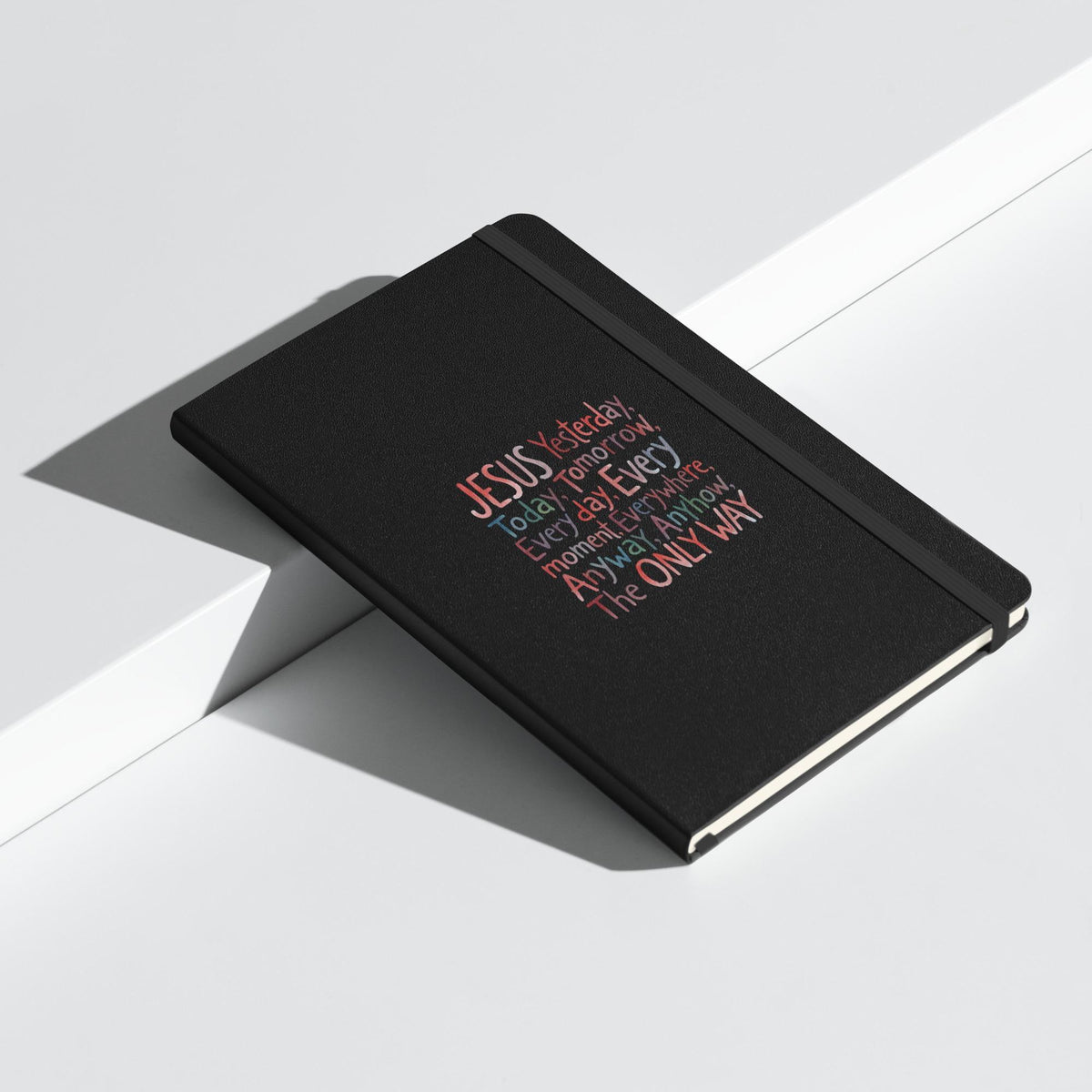 Jesus hardcover notebook - Black angle