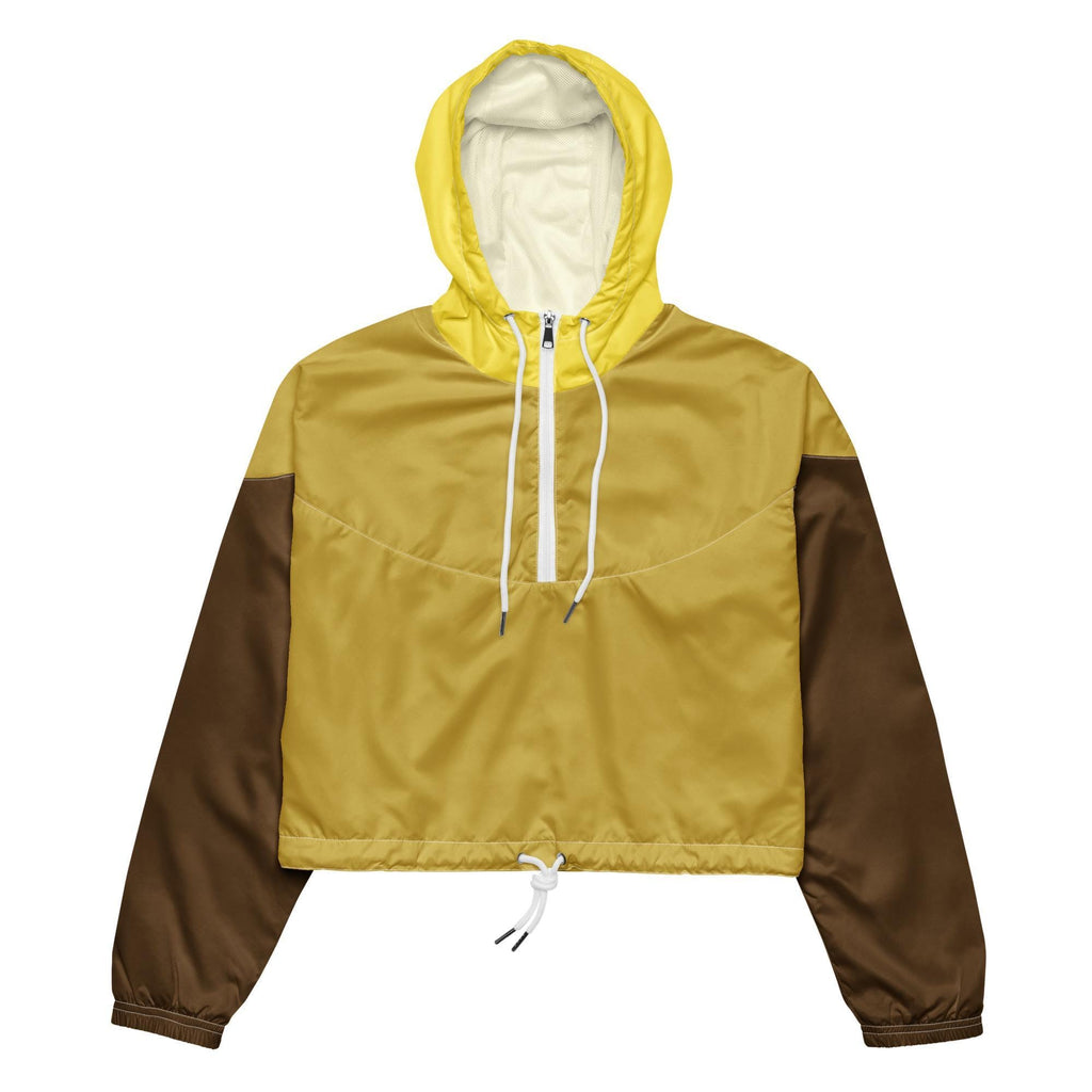 Women's cropped windbreaker with floral print