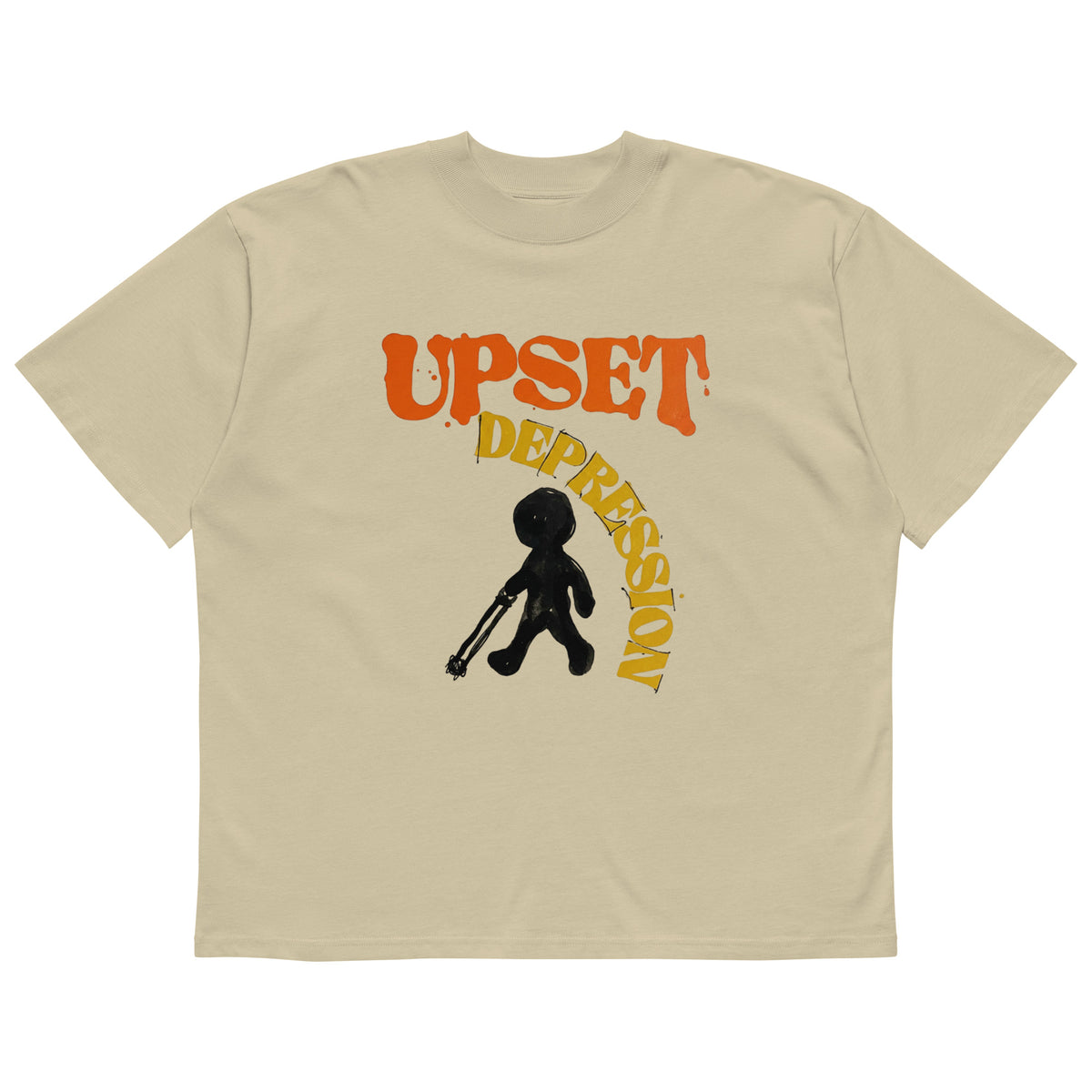 Upset Depression oversized tee - Stone