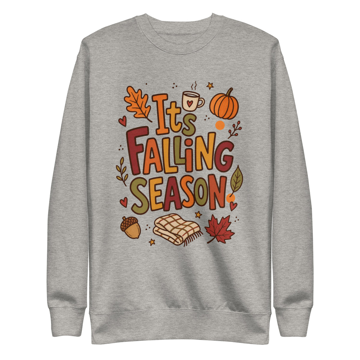 It's Falling Season crewneck sweatshirt - Carbon Grey