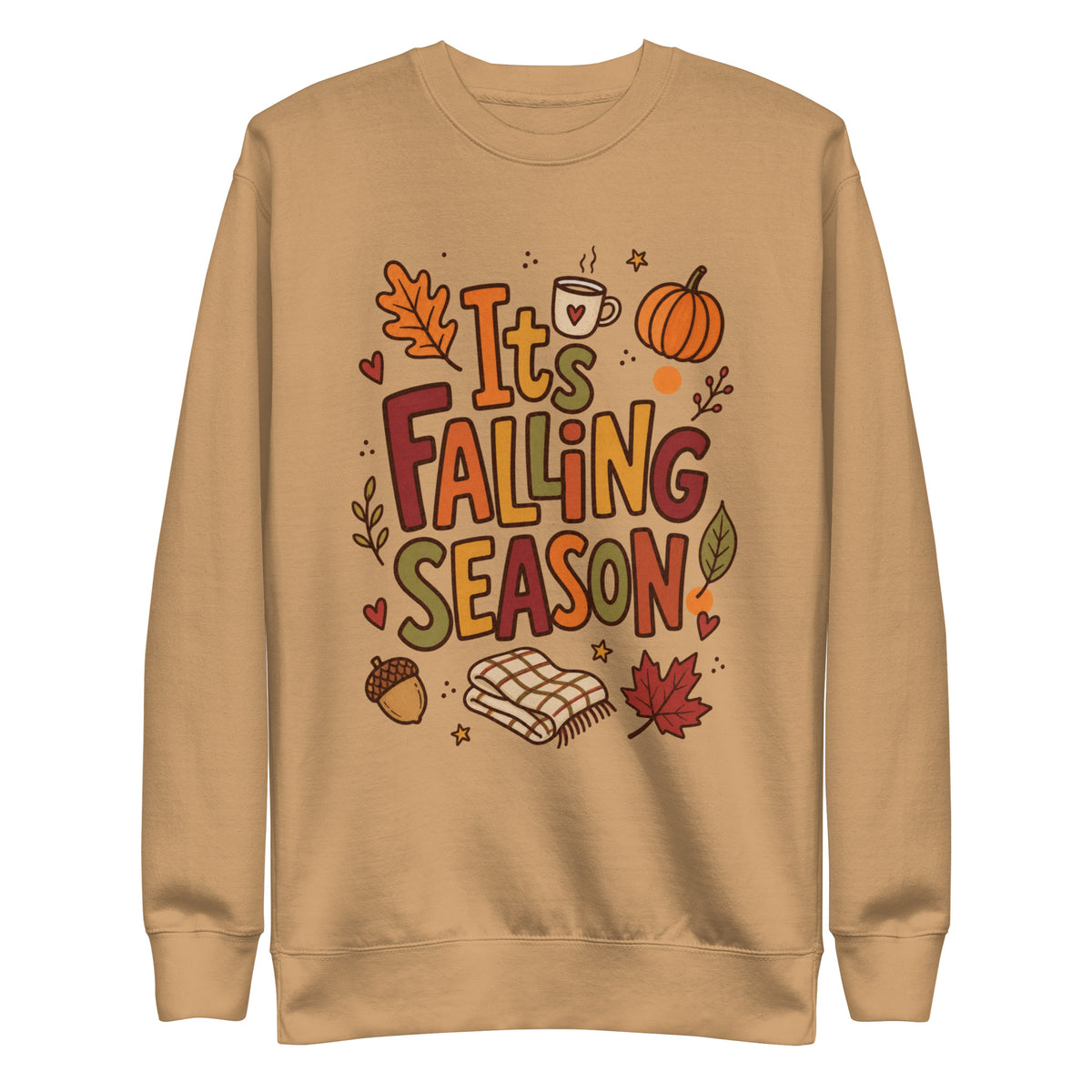 It's Falling Season crewneck sweatshirt - Khaki