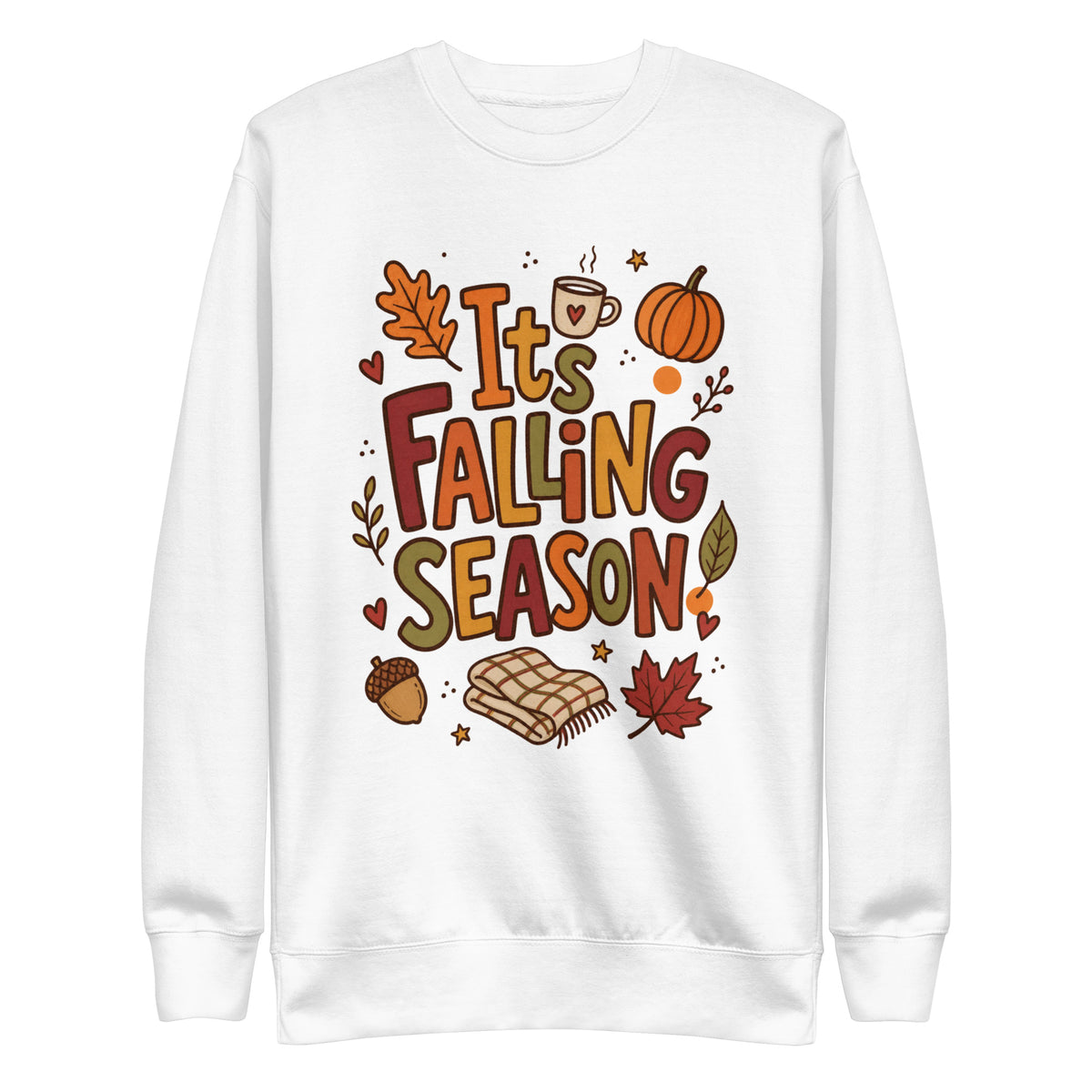 It's Falling Season crewneck sweatshirt - White